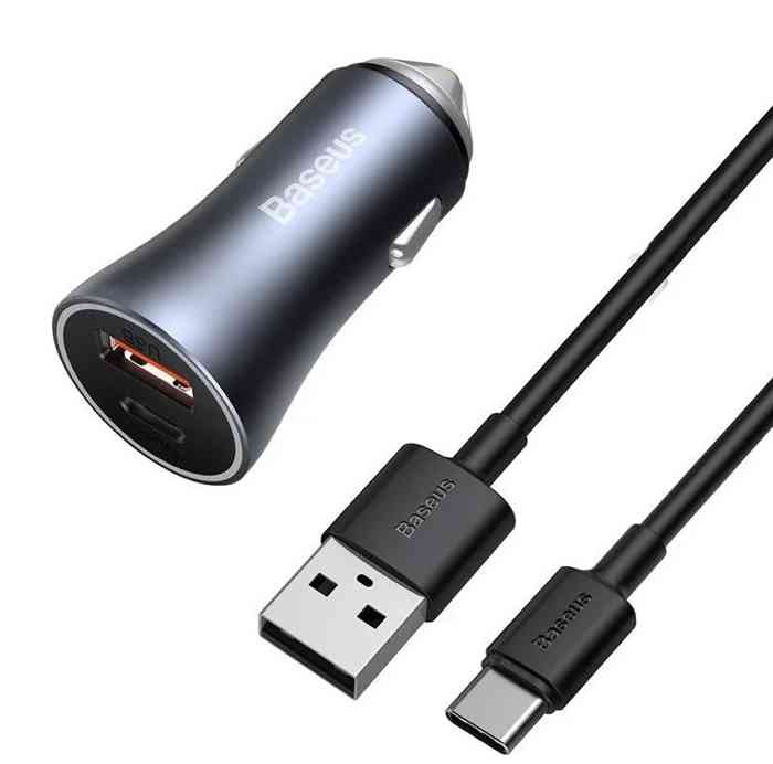 Baseus Golden Contactor Pro Dual Quick Car Charger U+C 40W